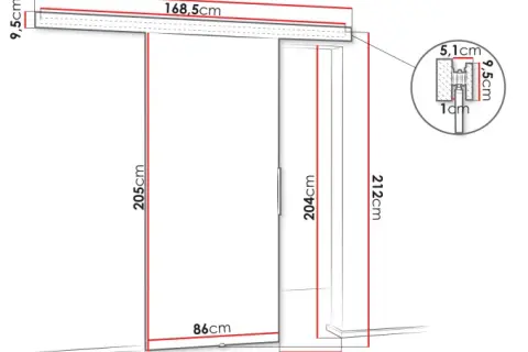 Drzwi przesuwne 80 cm: precyzyjne wymiary otworu ściennego