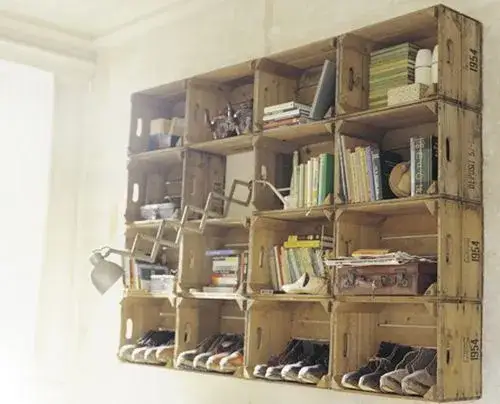 Regał DIY inspiracje, regał z palet, regał industrialny