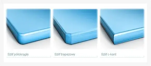 rodzaje szlifów krawędzi szkła