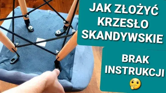 montaż krzesła skandynawskiego etapy