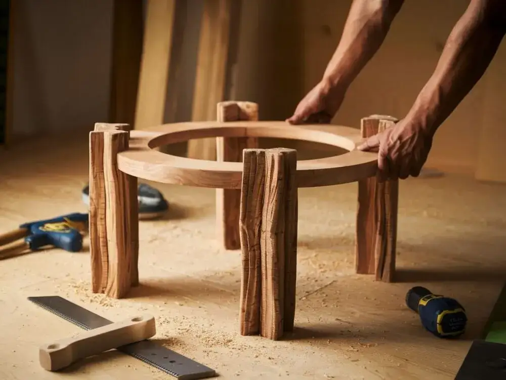 Drewniane nogi do stołu DIY